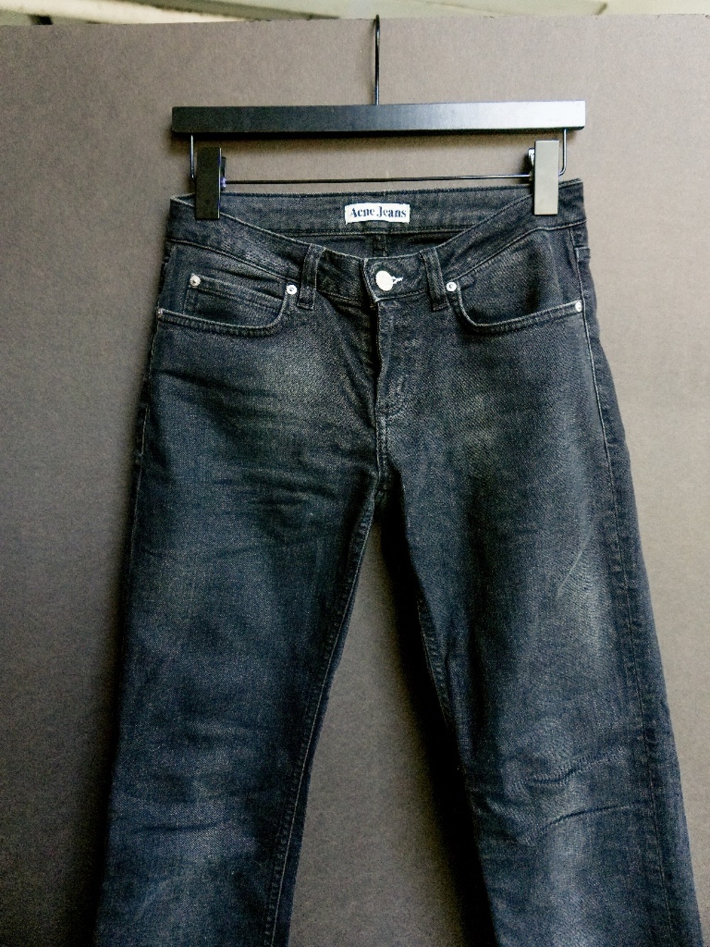 Acne Jeans black straight leg pants